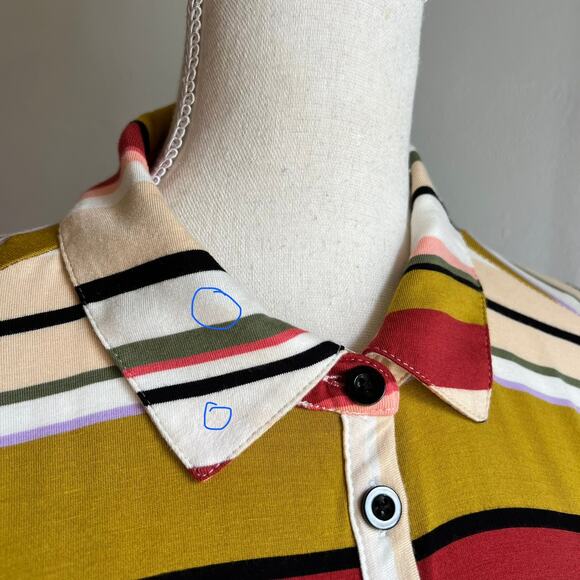 Striped Multicolor Button-Up Dress - Picture 5 of 12